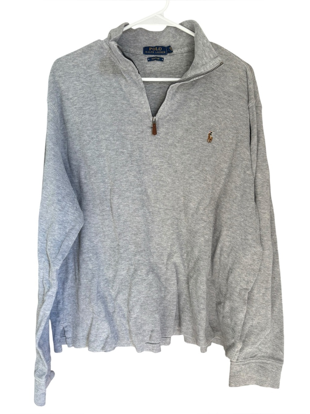 Polo Ralph Lauren Men's Estate Rib Quarter-Zip Sweater Long Sleeve Size L
